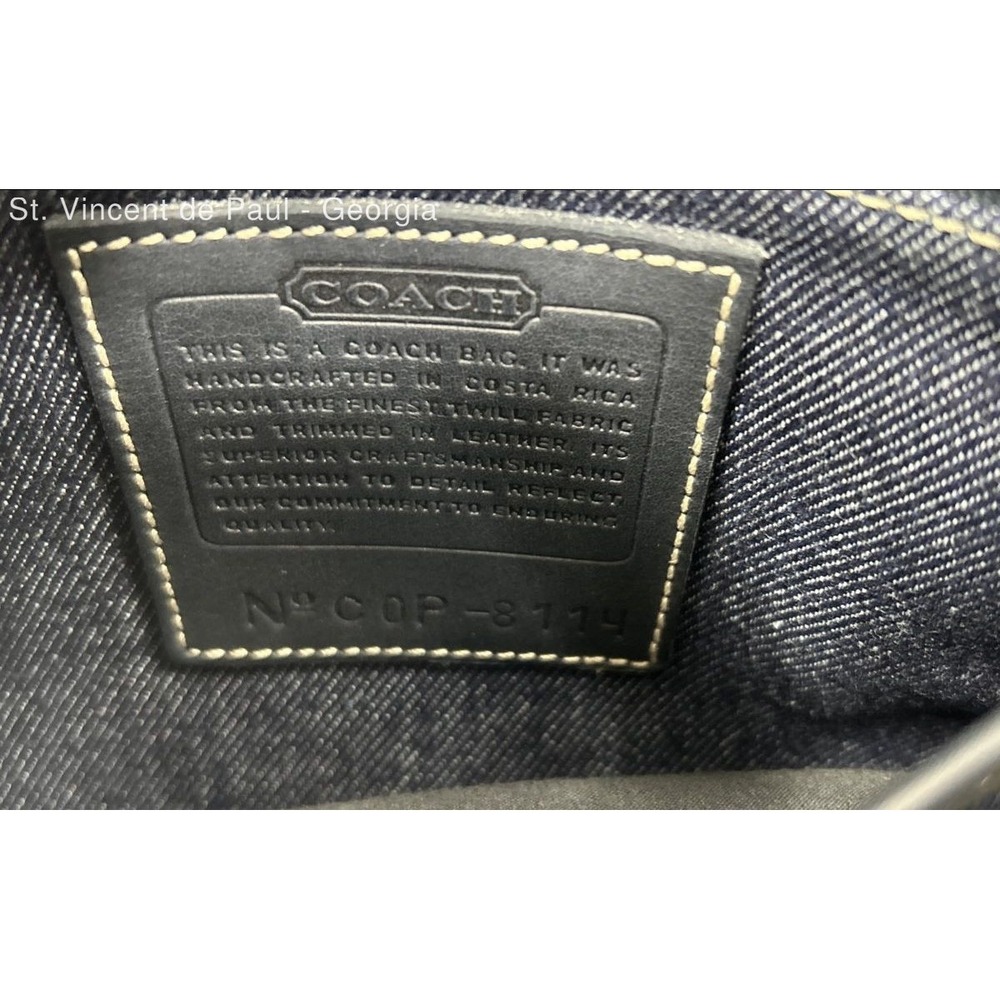 Vintage Coach Denim Hippie Flap Bag – Style 8114 – Blue Denim Made in Costa Rica - Picture 10 of 10